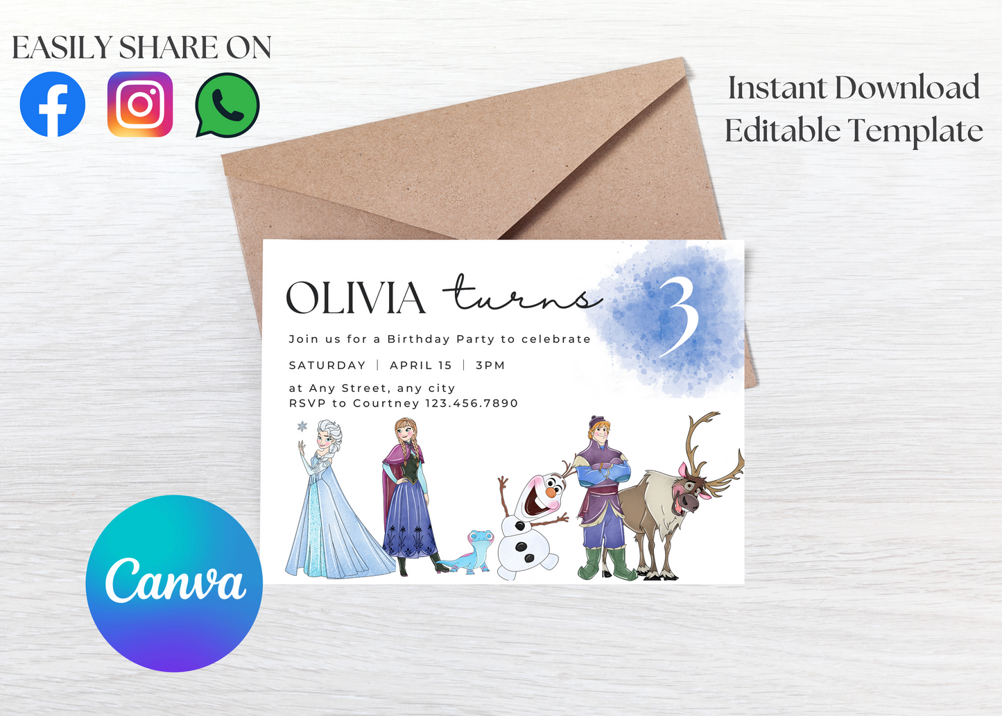Adorable Frozen Invite Template